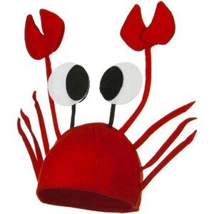 CRAB HAT -- Fun party costume hat sea themed party novelty gift item OS